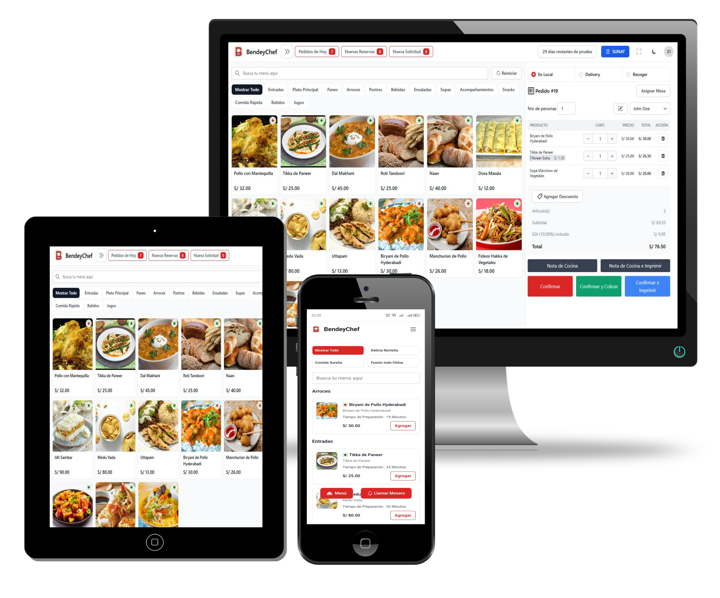 Dashboard del sistema POS